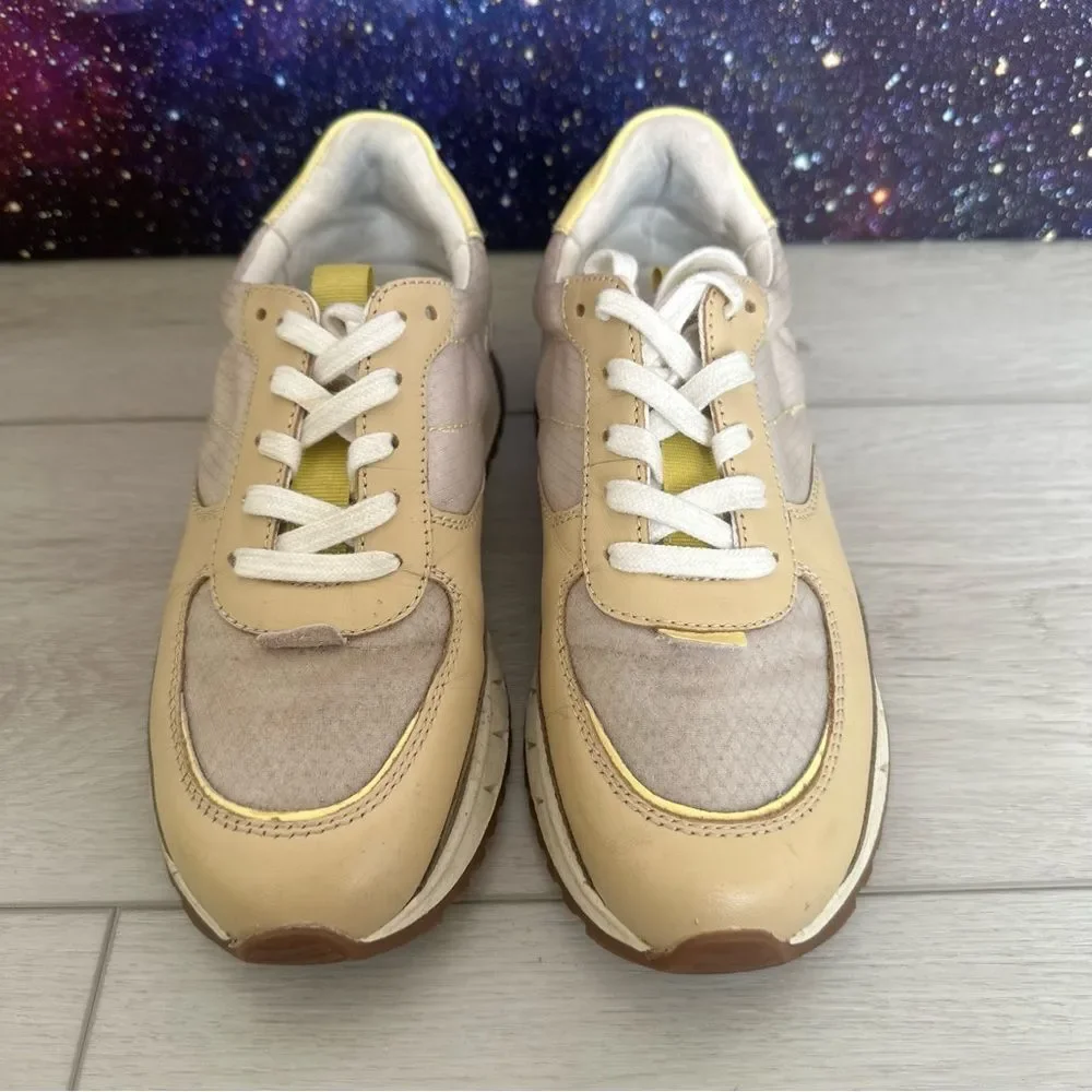 Madewell Kickoff Trainers White‎ Gray Suede Canvas Sneakers Women’s Sz 5 MWL